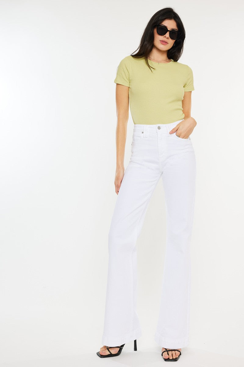 High rise wide flare jeans