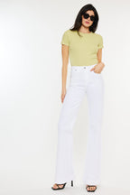 High rise wide flare jeans