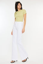 High rise wide flare jeans