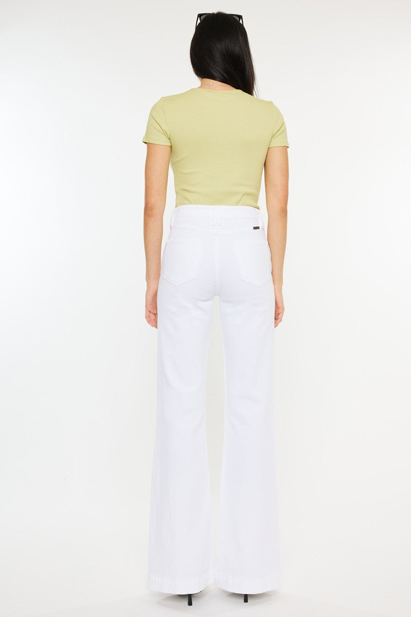 High rise wide flare jeans