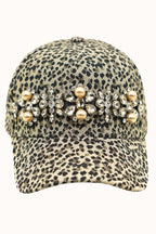 Bejeweled Bling Glitz Leopard Cap