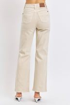 High Waist Destroyed Straight Jeans