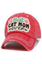 Best Cat Mom Ever Vintage Ballcap