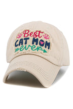 Best Cat Mom Ever Vintage Ballcap