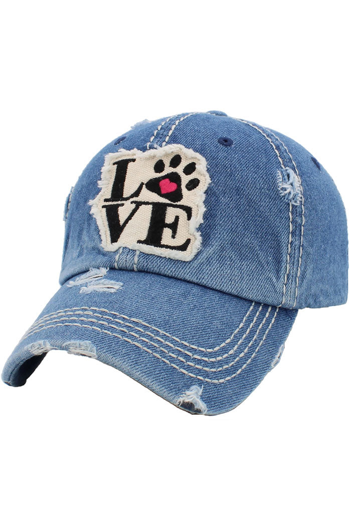Paw Love Vintage Ballcap