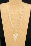 Heart Pendant Long Necklace
