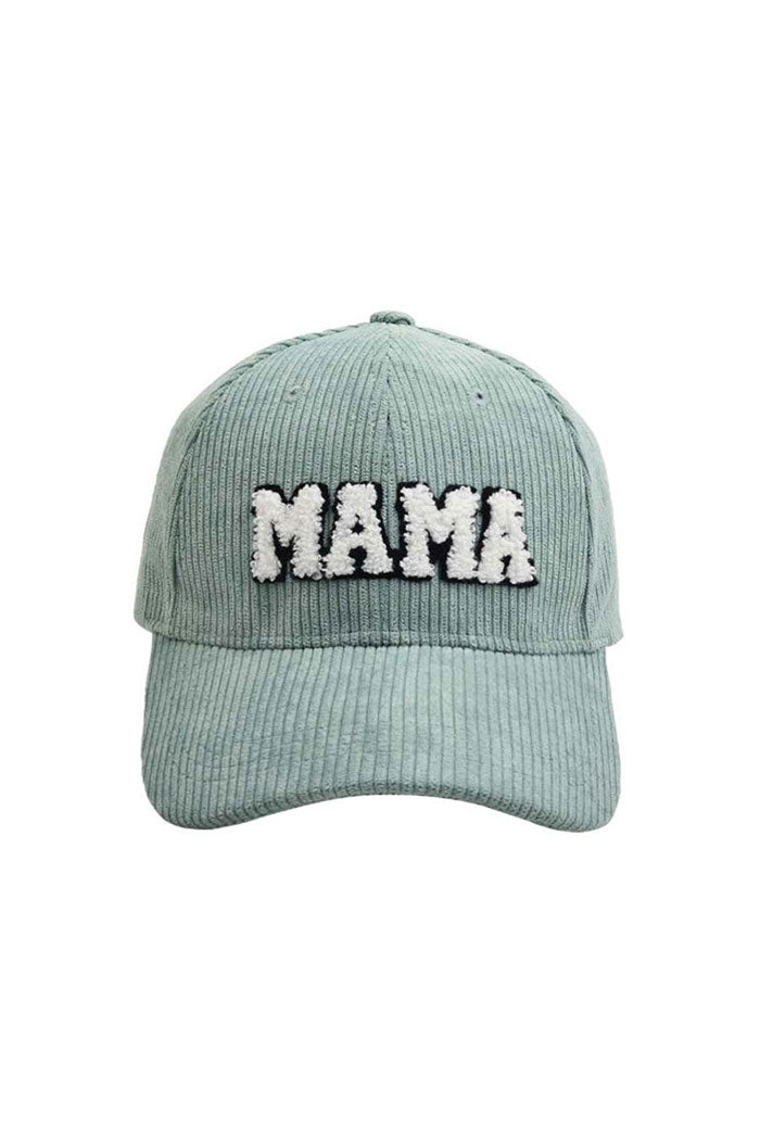 Mama Embroidered Corduroy Cap
