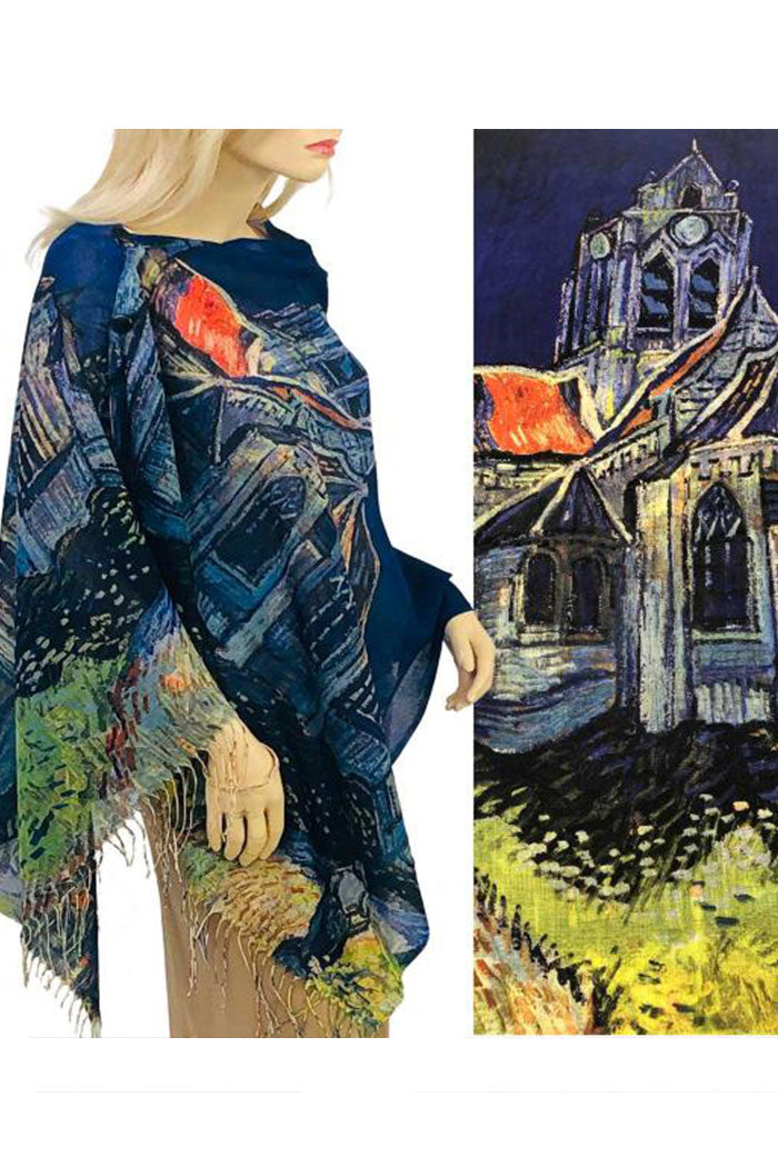 Art Design Cotton Touch Button Shawl