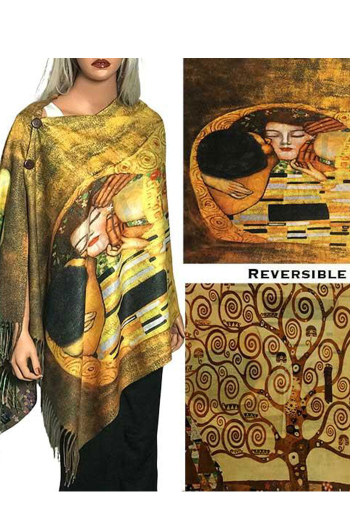 Sueded Art Design Reversible Shawls