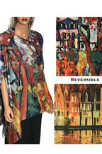 Sueded Art Design Reversible Shawls