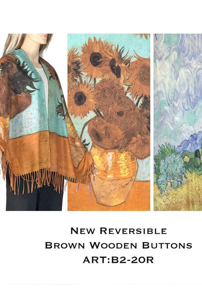 Sueded Art Design Reversible Shawls