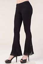 Crochet Lace Bell Bottom Pants