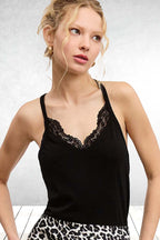 Sleeveless Top With Cross Back