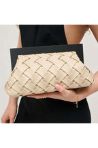 Woven Wooden Frame Clutch