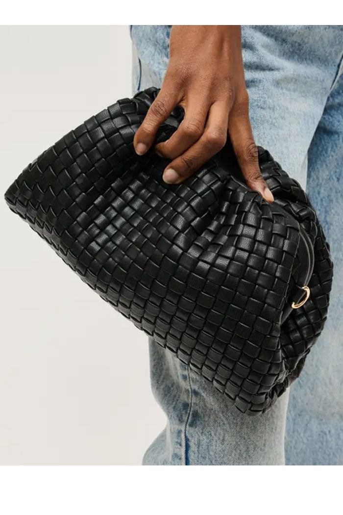 Tate Woven Frame Clutch