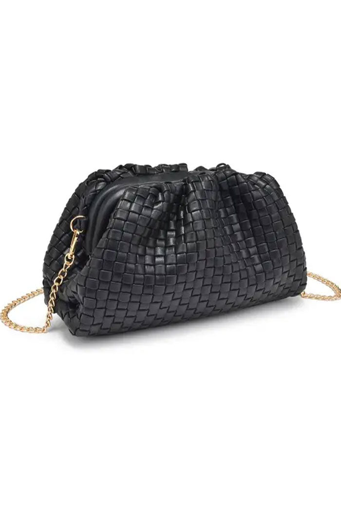 Tate Woven Frame Clutch