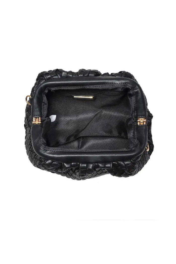 Tate Woven Frame Clutch