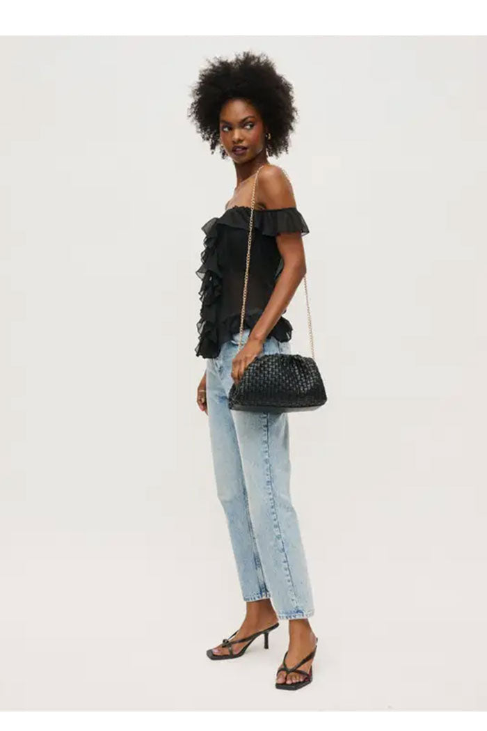 Tate Woven Frame Clutch
