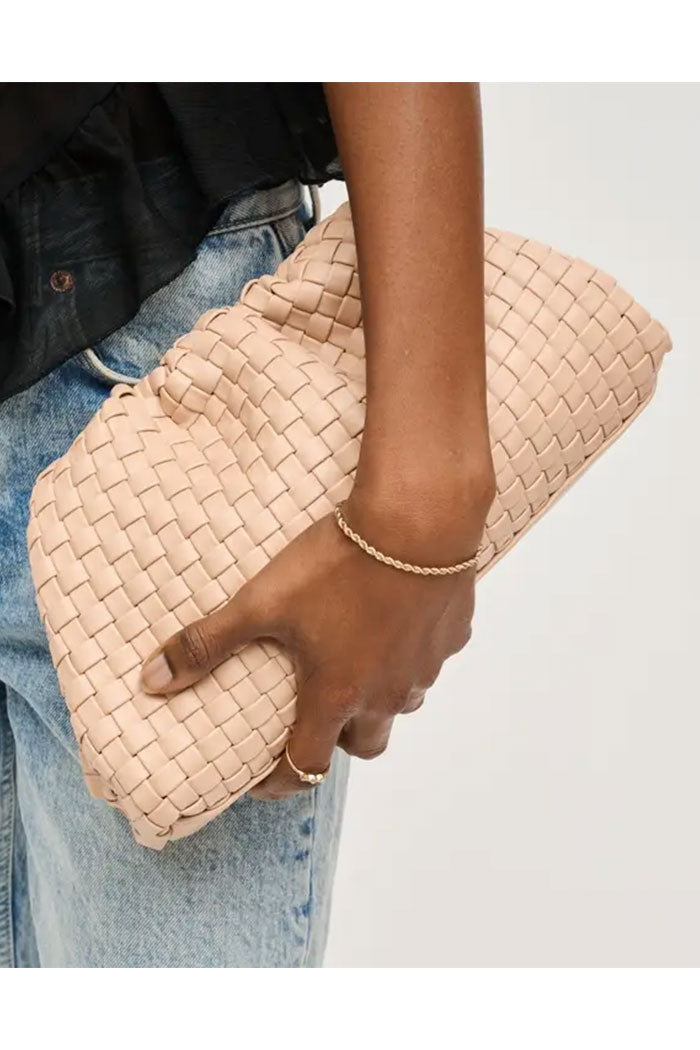 Tate Woven Frame Clutch