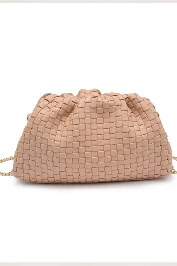 Tate Woven Frame Clutch
