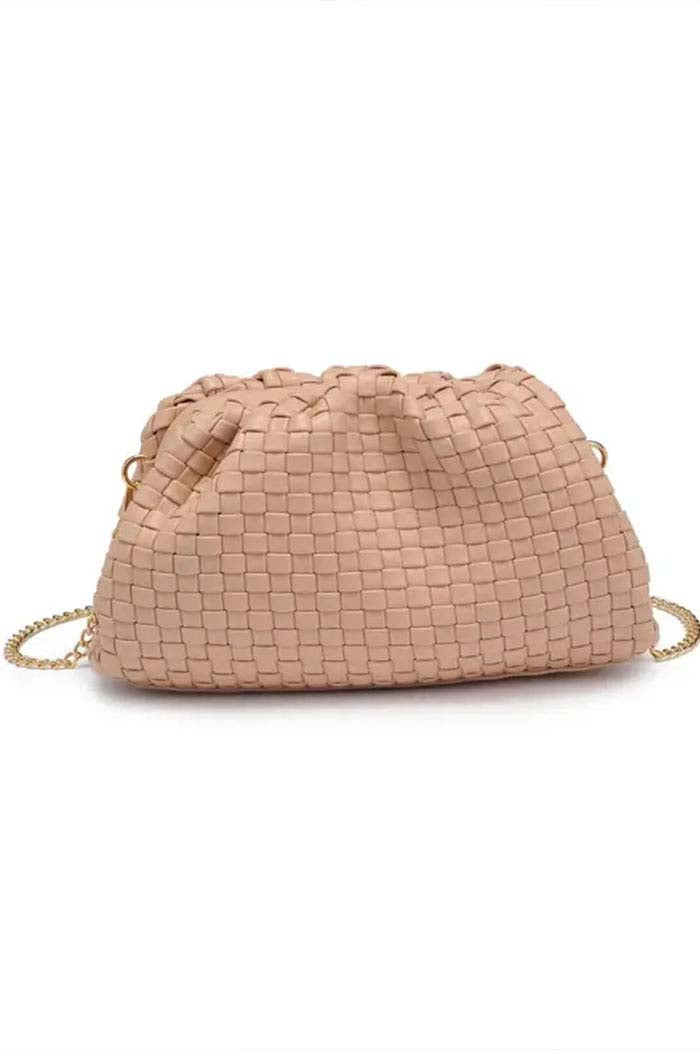 Tate Woven Frame Clutch