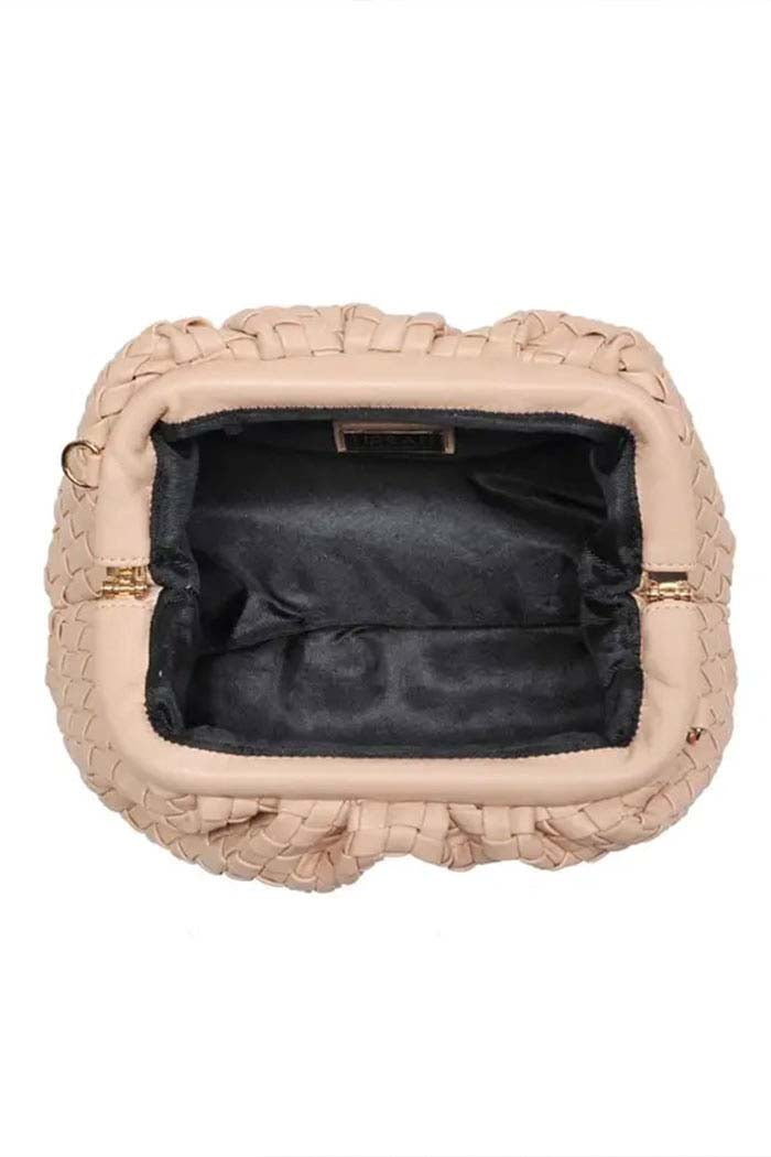 Tate Woven Frame Clutch