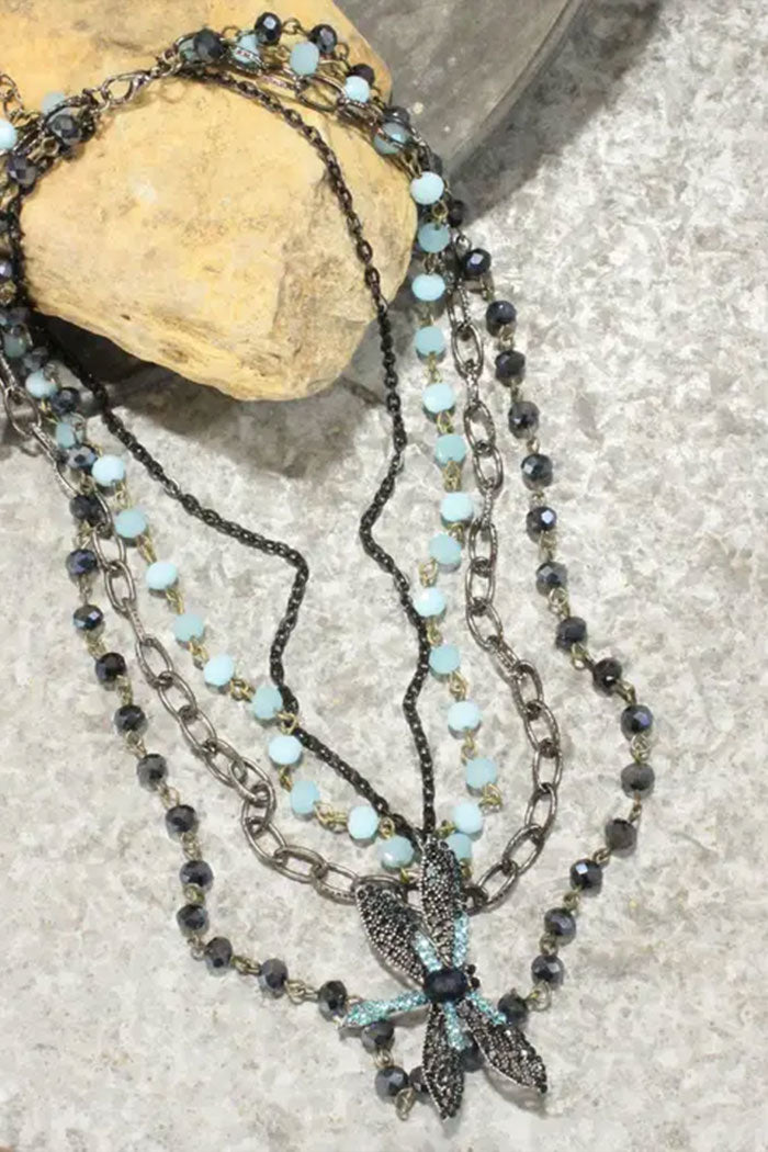 Shades of Blue Layered Necklace