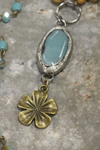 Czech Pendant Drop Layered Necklace