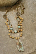 Vintage Stone Pendant Necklace