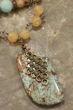 Vintage Stone Pendant Necklace