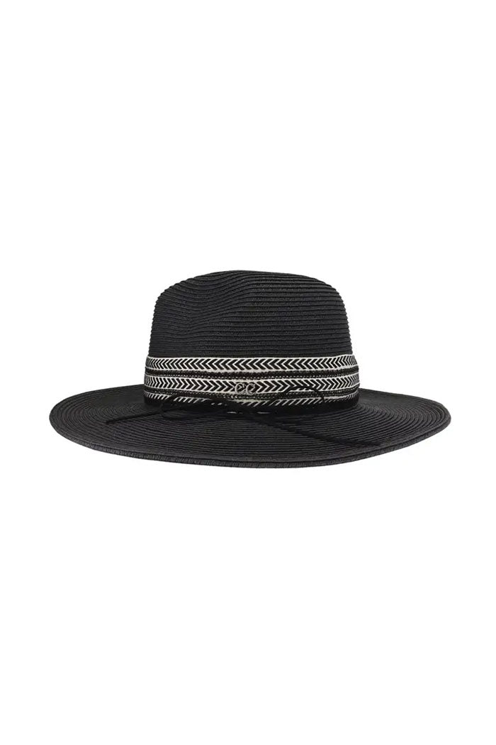 Chevron Band C.C Panama Hat