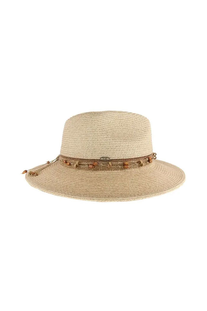 Natural Bead Trim C.C Sun Hat
