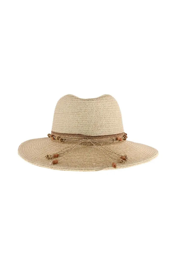 Natural Bead Trim C.C Sun Hat