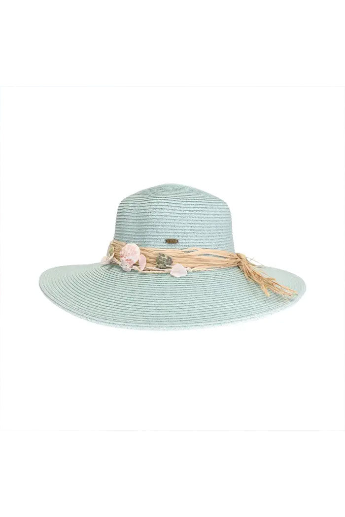 Shell Trim Wide Brim C.C Sun Hat