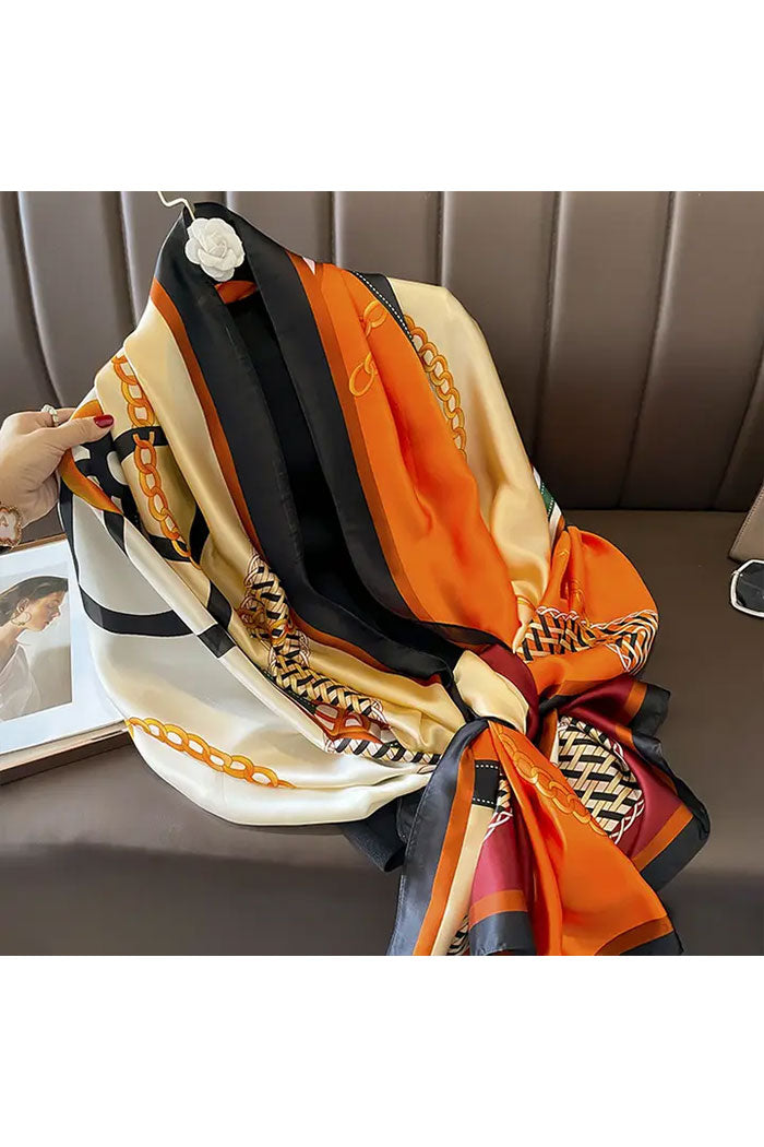 Bohemian Geometric Print Long Scarf