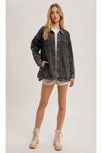 Button Down Shirt Denim Jacket