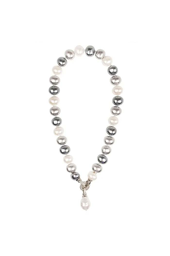 Neapolitan Glass Pearl Necklace