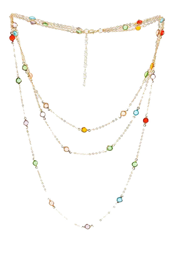 Glass Multi Layer Necklace