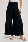 Sheer Ruffled Wide Pants