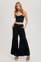 Tiered Wide Leg Pants