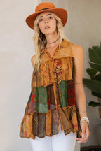 Boho Chic Patchwork Top
