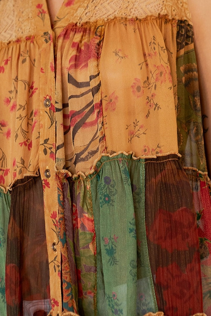 Boho Chic Patchwork Top