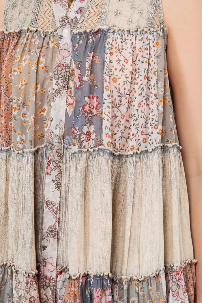 Boho Chic Patchwork Top