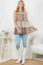 Boho Chic Patchwork Top