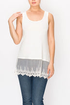 Tank Top With Lace Layer