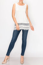 Tank Top With Lace Layer