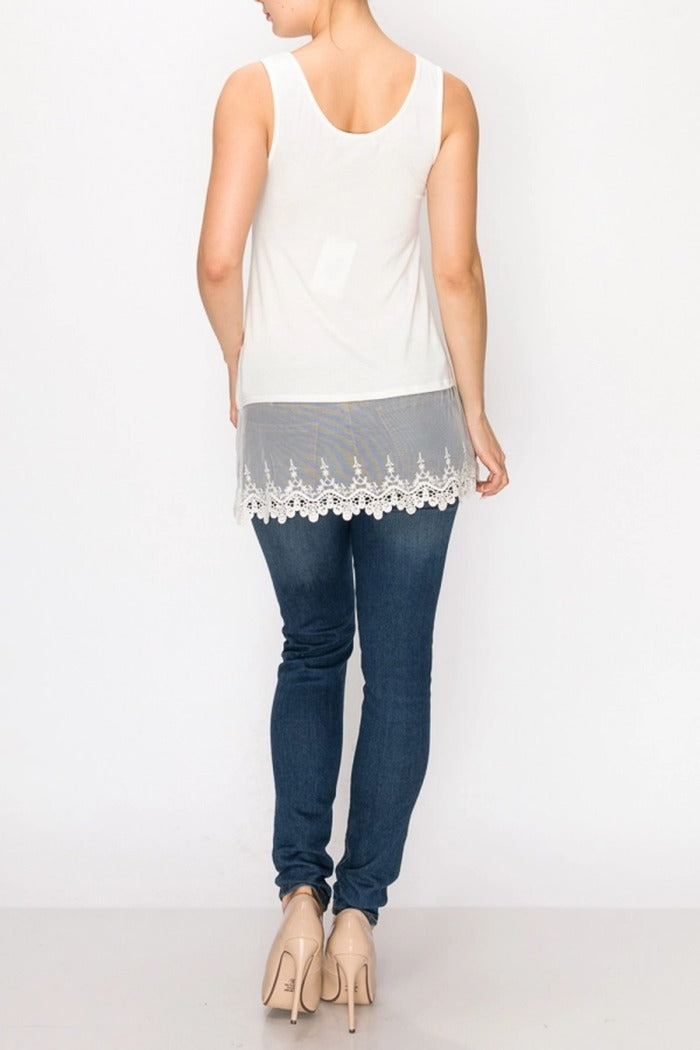 Tank Top With Lace Layer