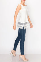 Tank Top With Lace Layer