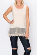 Tank Top With Lace Layer