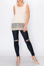 Tank Top With Lace Layer